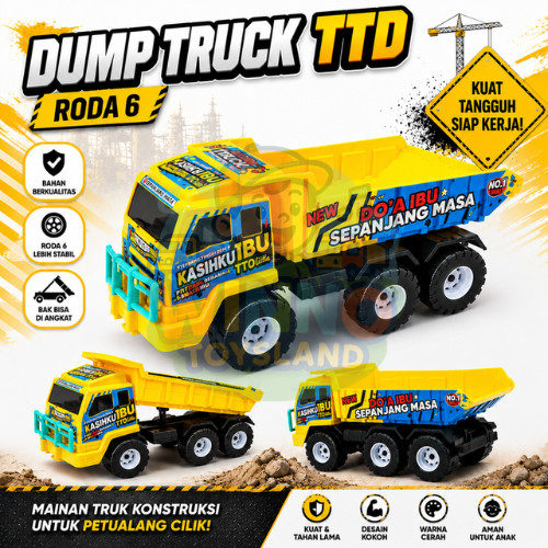 Mainan Anak Truk Dump Truck Oleng KTG Mainan Konstruksi Plastik Besar COD