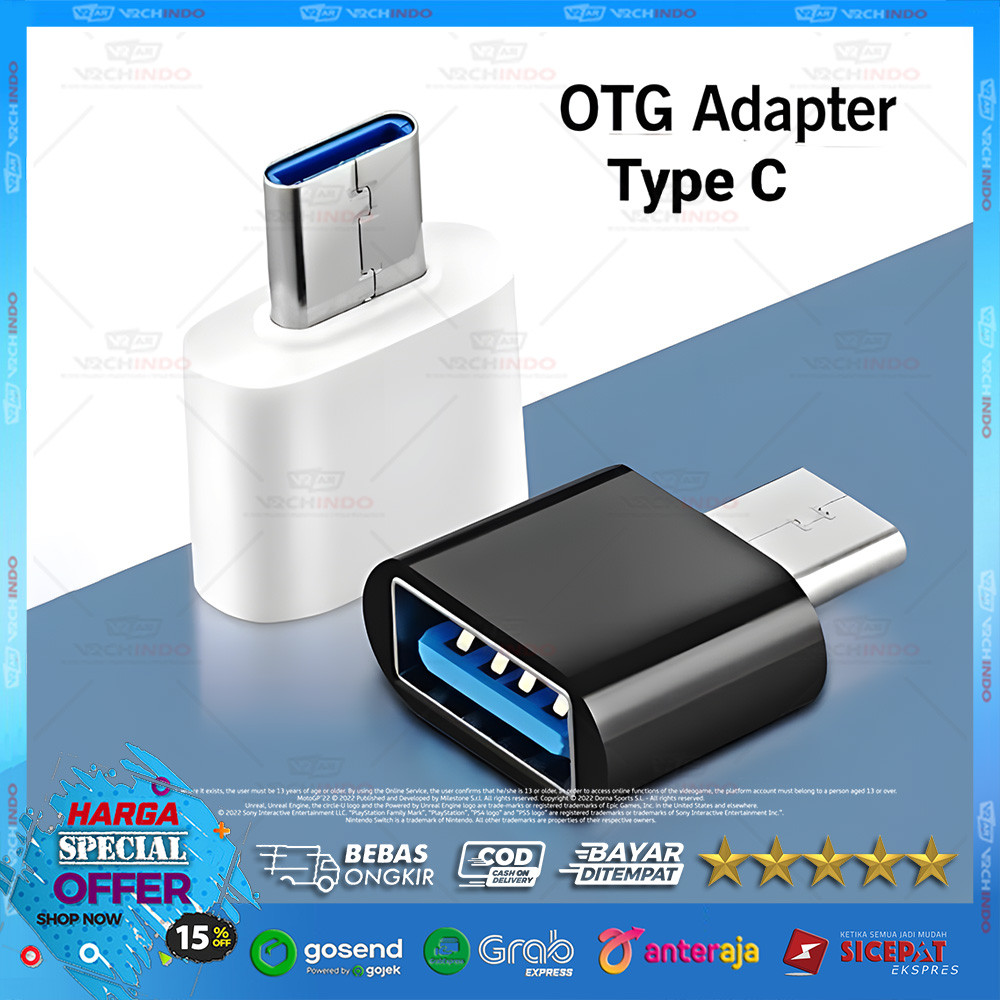 Adapter OTG Type-C V8 Mini USB / OTG Converter Type C to USB V8 OTG - OTG HP Android Transfer Data C