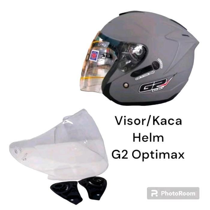 Kaca Visor helm G2 optimax free rachet - Hitam+rachet