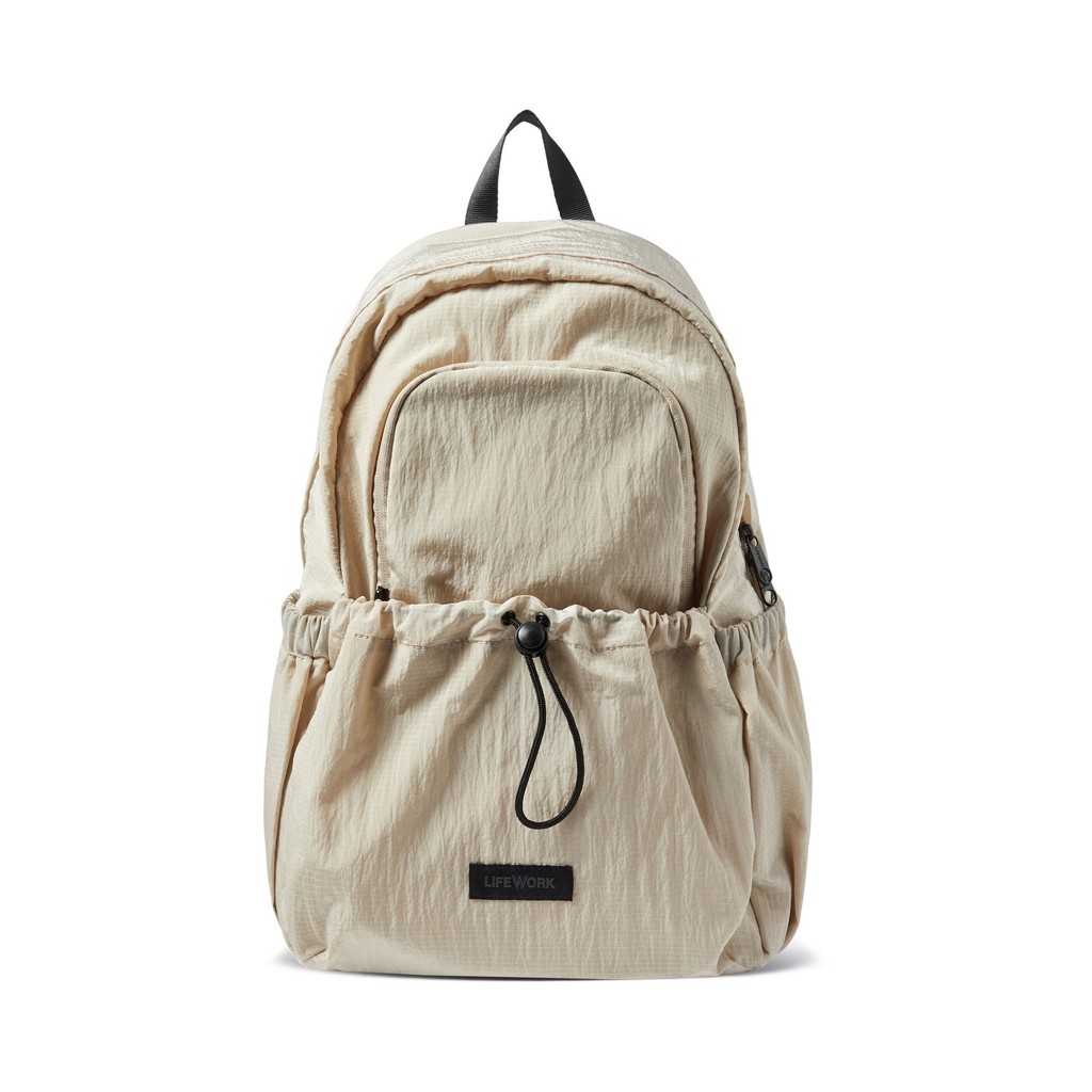 LIFEWORK - Light Weight String Pocket Backpack Beige - Tas Acc Beige Unisex
