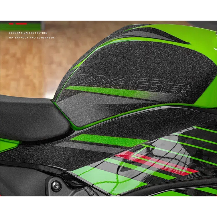 FOR ZX6R ZX-6R Motorcycle Tank Pad Protector Leather Frosting Sticker Decals Accessories