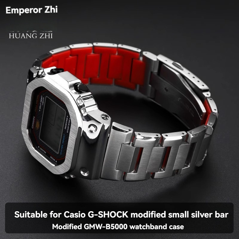 high quality For Casio GMW-B5000 case strap  stainless steel wat band B5000 metal strap G-shock gmwb