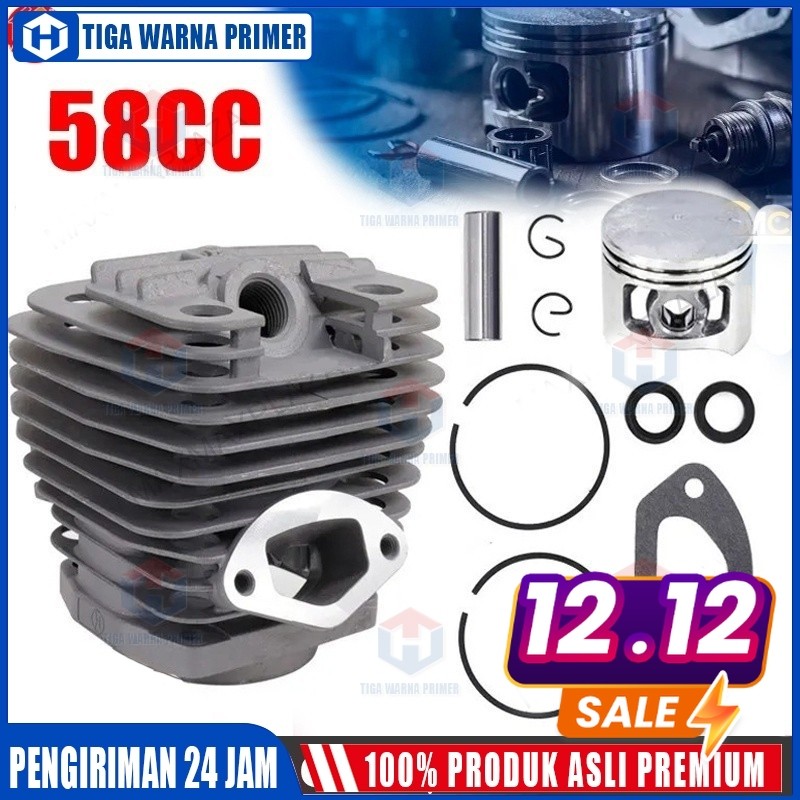 5200 5500 5800 OREGON Cylinder Blok Assy Komplit Mesin Chainsaw Senso Mini Kecil 2tak 52cc 55cc Kwal