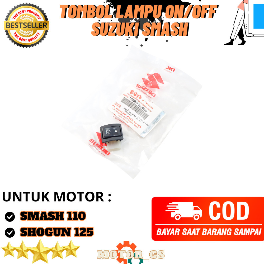Ori Tombol Lampu ON / OFF Motor Suzuki Smash & Shogun 125 / Saklar Lampu Smash 110 - 37340B09G00N000