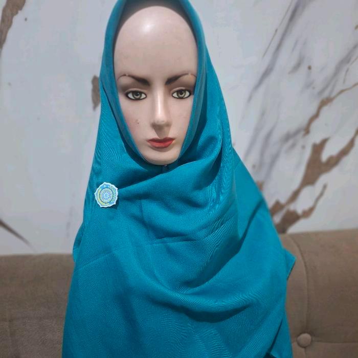 jilbab pkk+pin pkk/hijab pkk kerudung pkk tepi rawis segi empat ibu pkk segi empat square syar'i ker
