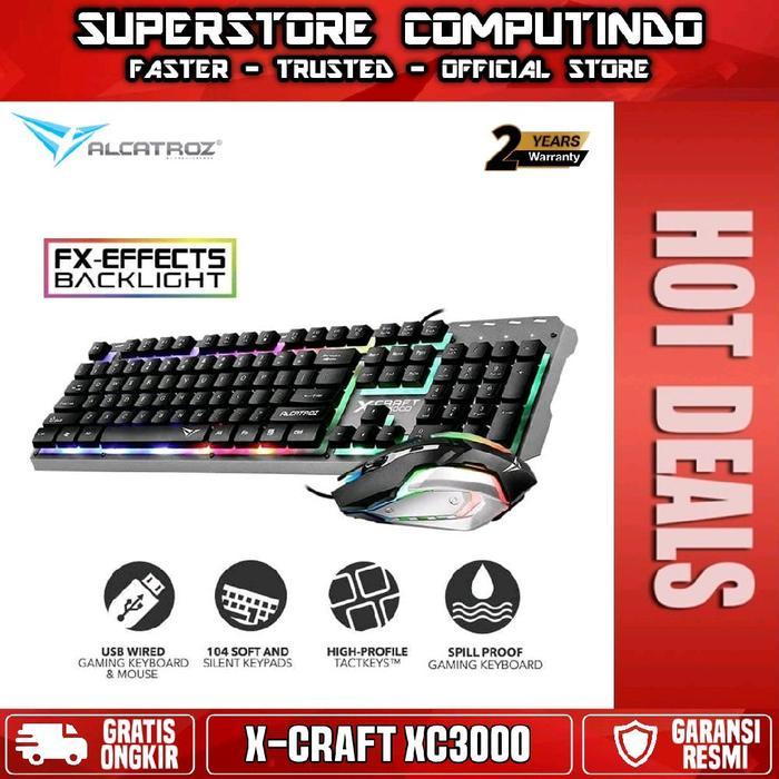 Alcatroz X-Craft XC-3000 Spill Proof Gaming Keyboard + Mouse Combo