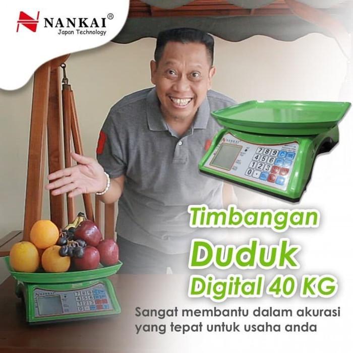 Timbangan Duduk Digital 40 Kg Body PVC Nankai  Pasti Ori 