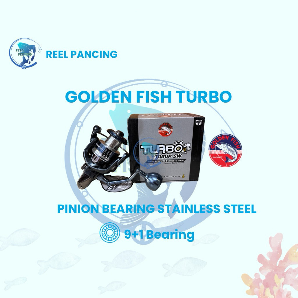 Reel Pancing Golden Fish Turbo SW | Reel Laut Empang