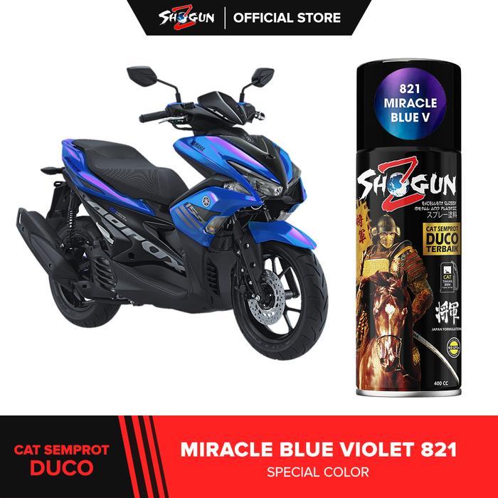 Japan Paint Cat Semprot Motor Shogun Z Paint Bunglon Miracle Blue Violet  821 - Warna Bunglon Biru U