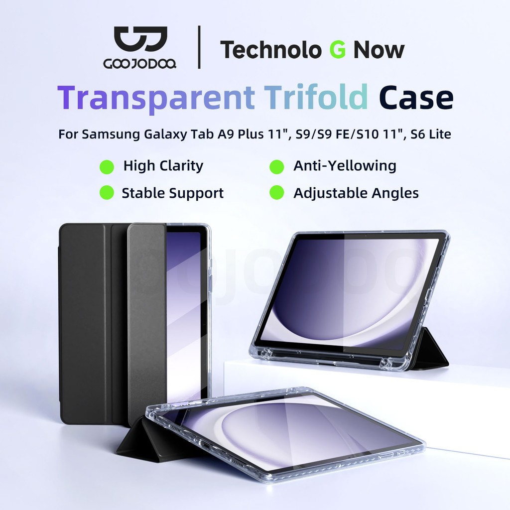 GOOJODOQ 3 folds Tablet Case for Samsung Galaxy Tab A9+ 2023/S9 FE/S10 11-inch