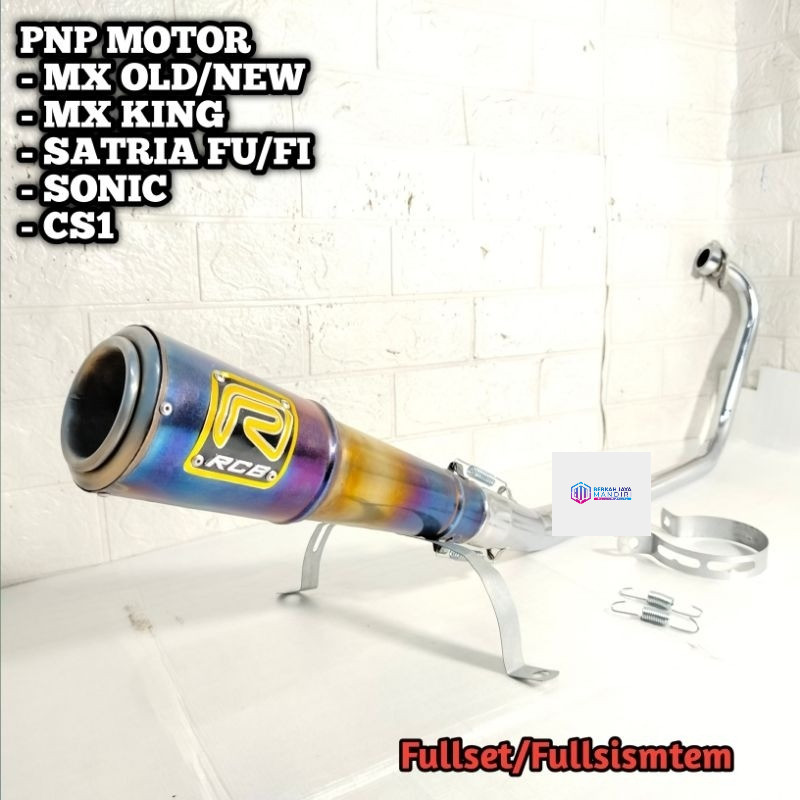 Knalpot Racing RCB Ultra Bluemoon Untuk Motor MX New MX Old MX King Satria FU Satria FI Sonic CS1