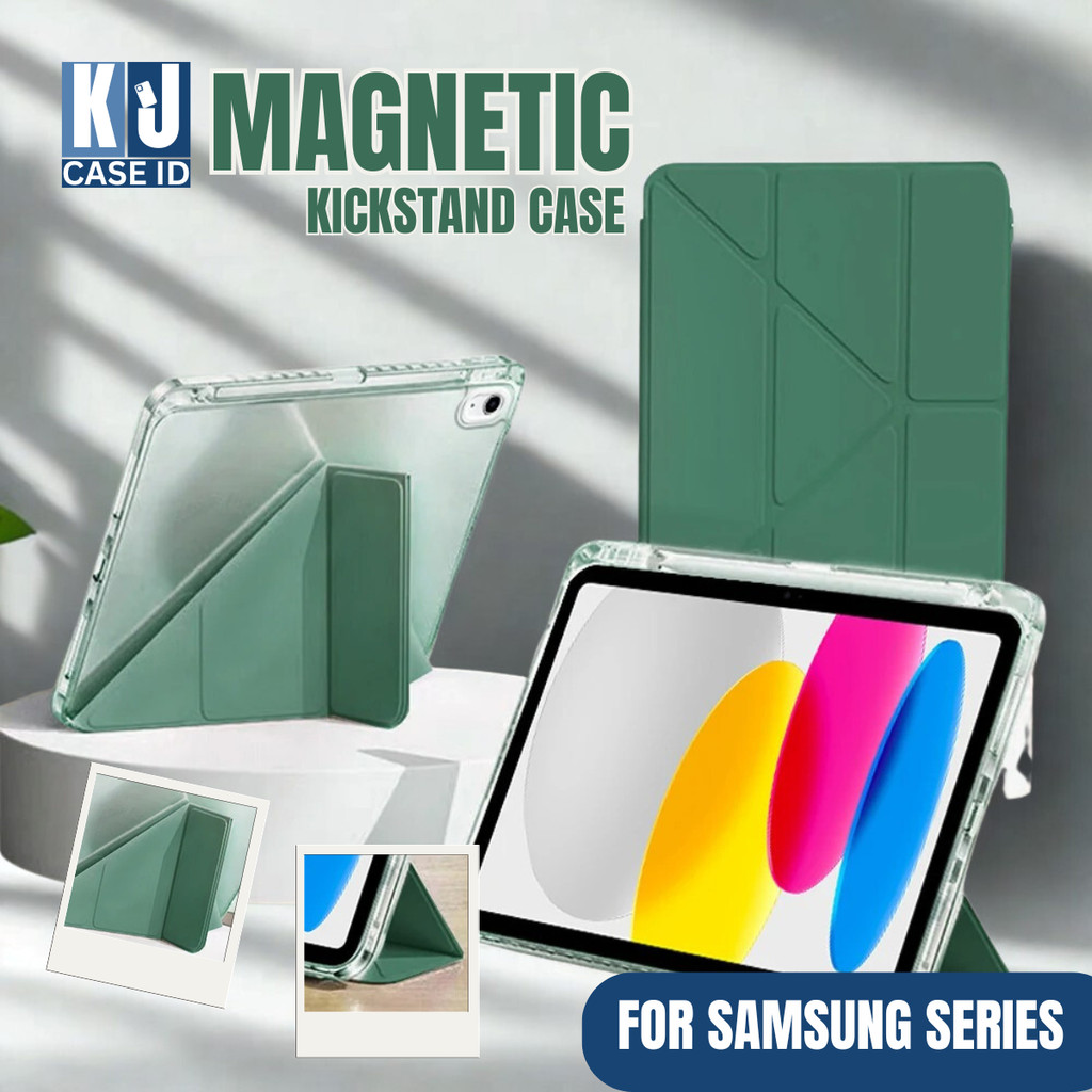YFold Acrylic Case Samsung Tab S10FE / A9 Plus / S6 LITE / S9/S9FE Clear Design Flip Magnetic AutoLo