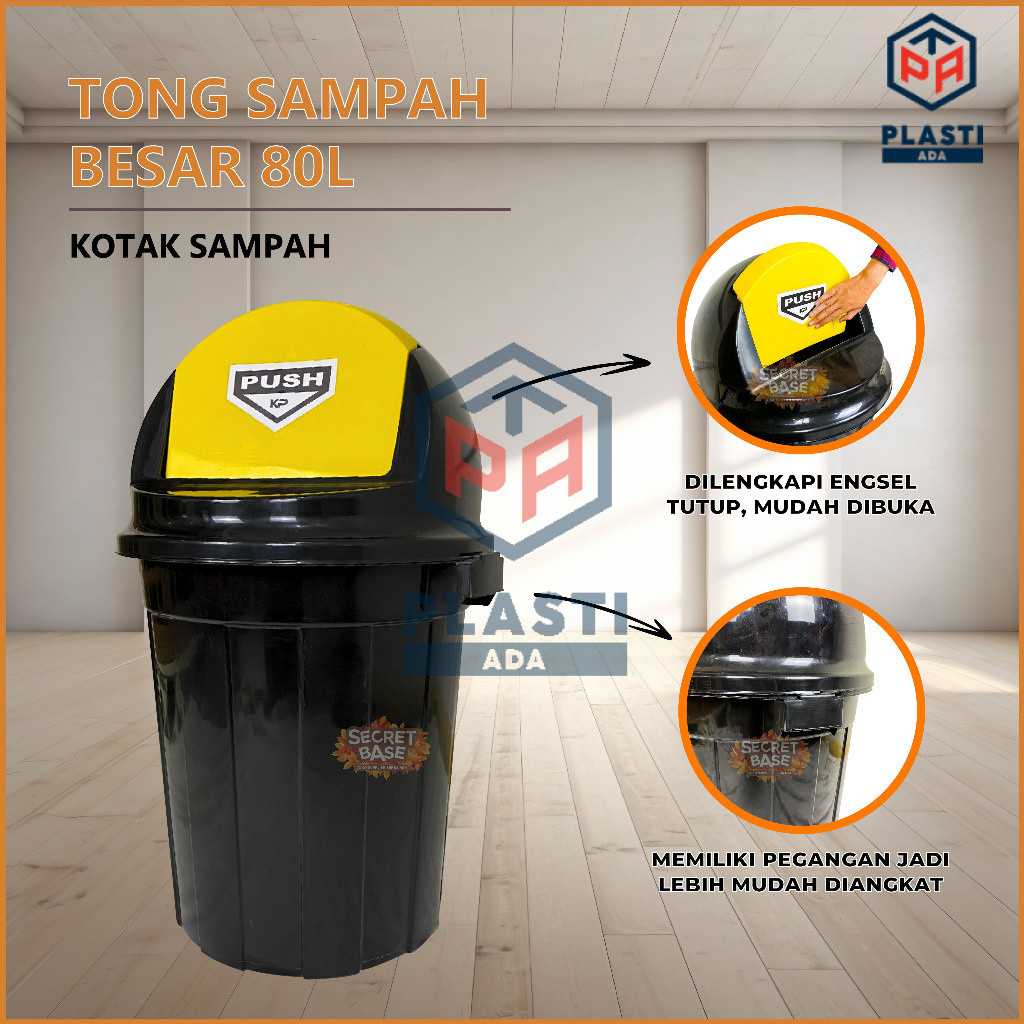 TONG SAMPAH BESAR 80L - Tempat Sampah Besar Luar Rumah / Kotak Sampah / Bak Sampah