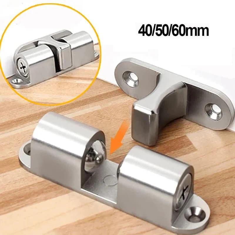 1pcs Furniture Door Ball Latch Brass Double Roller Spring Ball Catch Latches Cabinet Closet Door Adj
