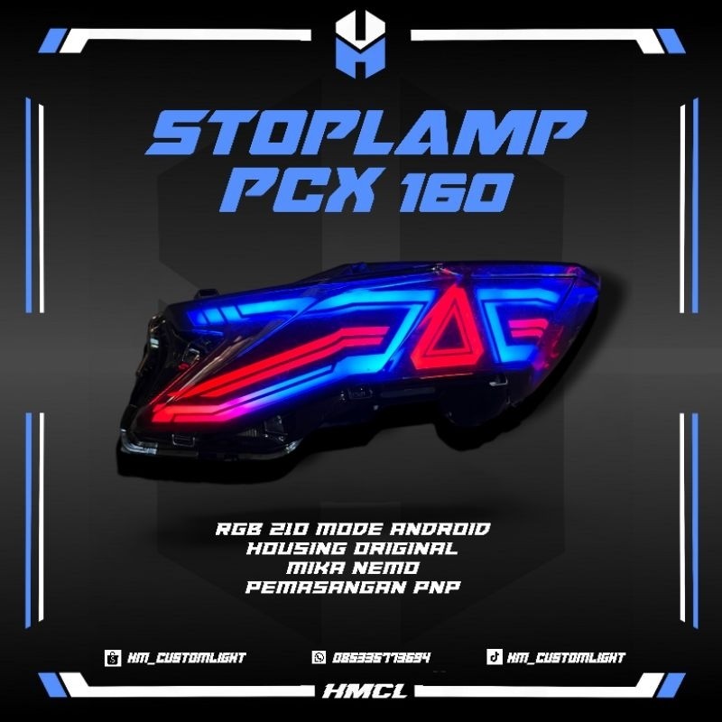 Stoplamp Lazy Custom PCX 160 RGB Android