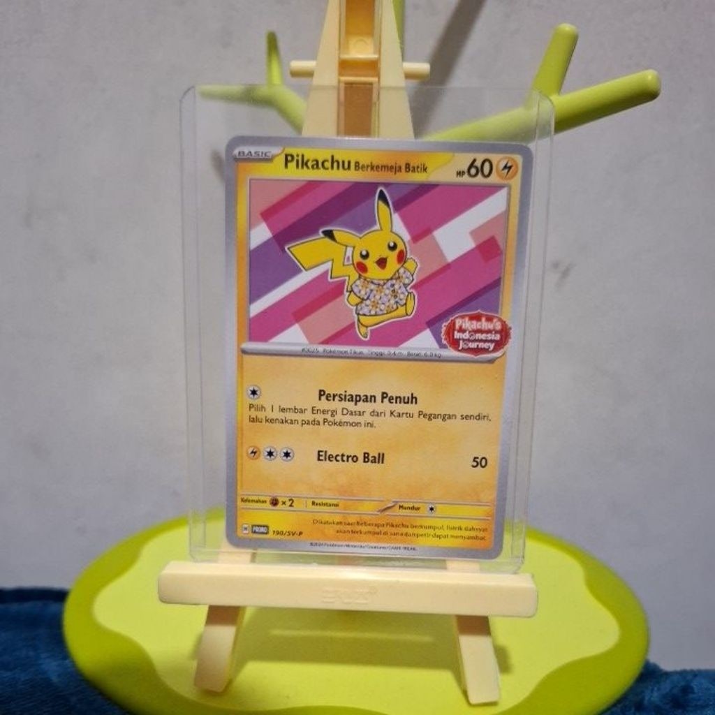 Kartu Pokemon TGC [pikachu berkemeja batik]