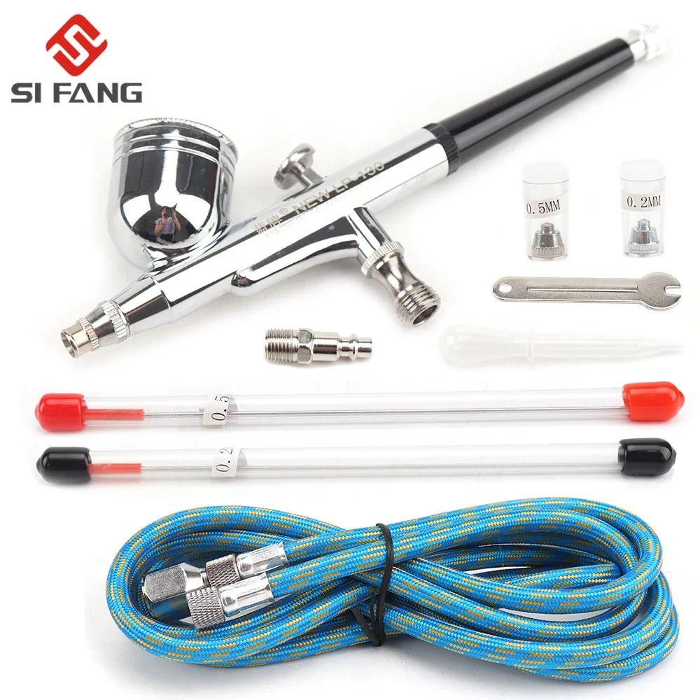 Dual Action Airbrush Set Gravity Feed Airbrush Kit For Cake Model Painting Makeup Tattoo Y Tools wit