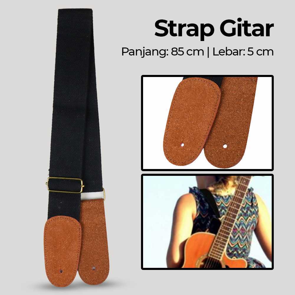 COD Tali Belt Strap Gitar Akustik Klasik Listrik Elektrik Bass Di Bahu Adjustable Bisa Di Atur Bahan