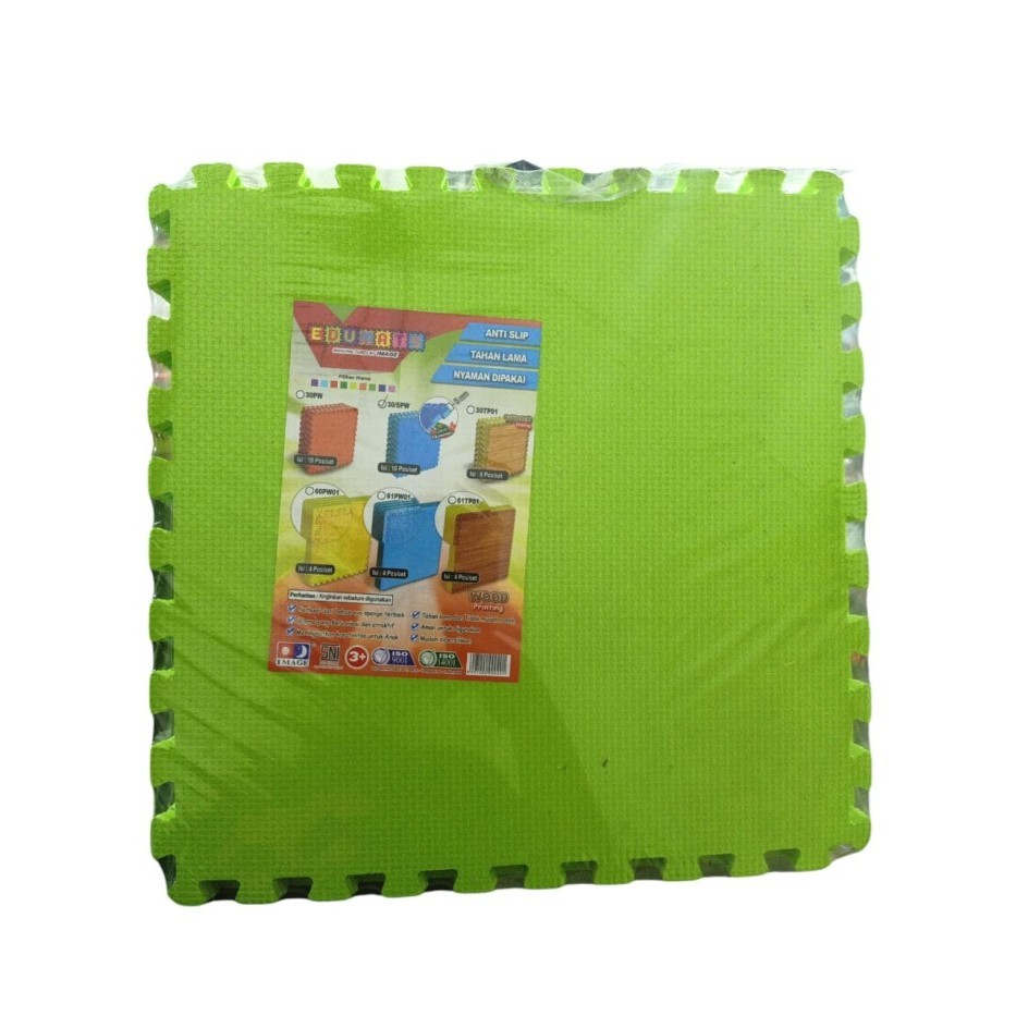 Edumats IMAGE 0.5cm Karpet Spon Polos karpet evamat 30x30 Isi 10pcs hijau muda edumats