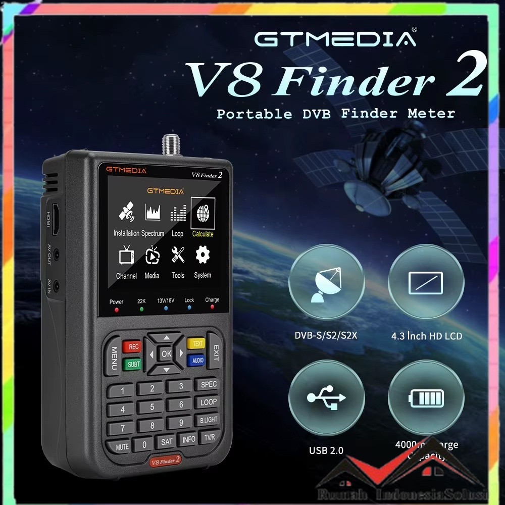 - GTmedia Alat Pencari Sinyal Satelit Parabola Digital Satellite Finder - V8 Finder2 -