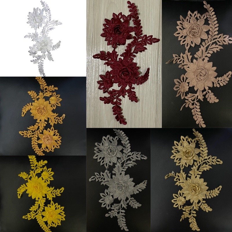 Renda bordir dada kecil / aplikasi dada