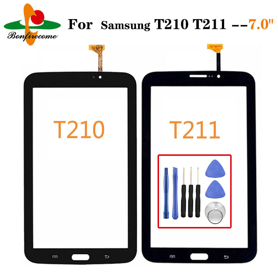 For Samsung Galaxy Tab 3 SM-T210 T211 T210 Touch Screen Sensor LCD Front Digitizer Panel Tablet Repl