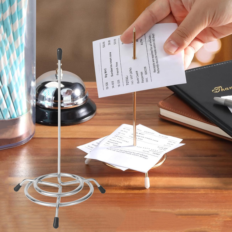 

Paku Dokumen Stainless Steel Penyangga Tagihan Restoran Cocok untuk Kasir