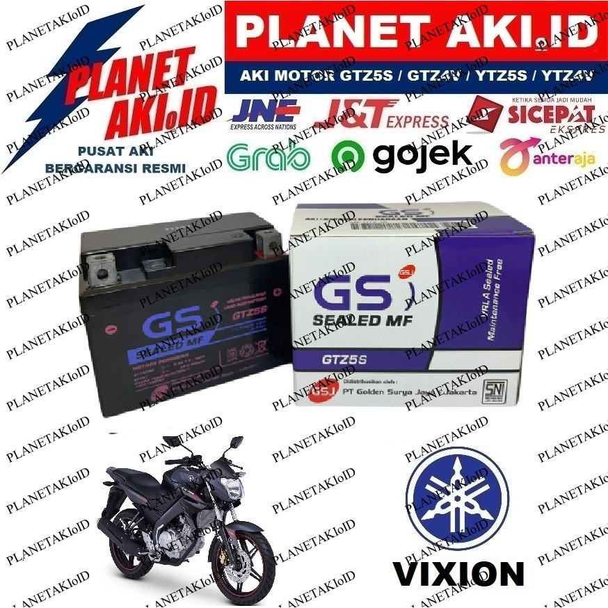 Aki Motor Yamaha Vixion Aki Kering Accu Kering MF GTZ5S new