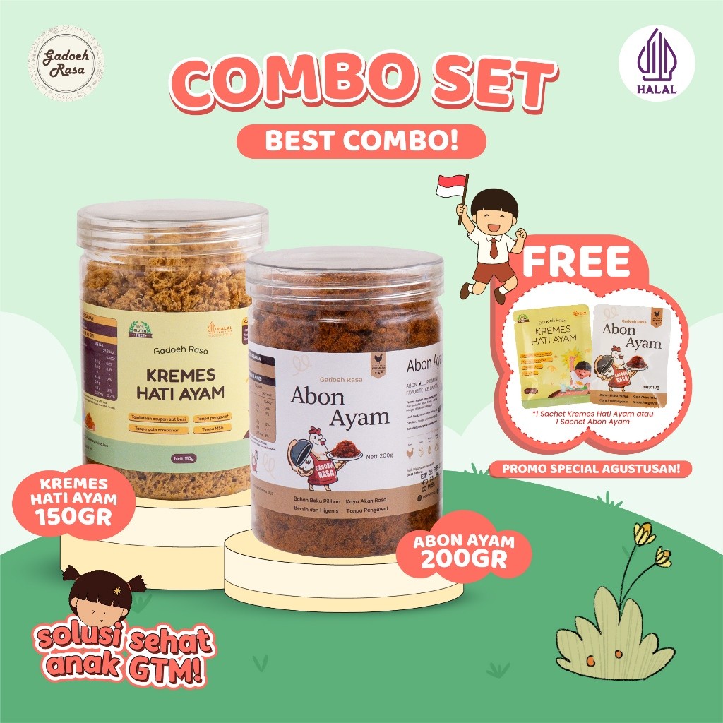 

Gadoeh Rasa Combo Set Toples Besar (Kremes Hati Ayam+Abon Ayam)