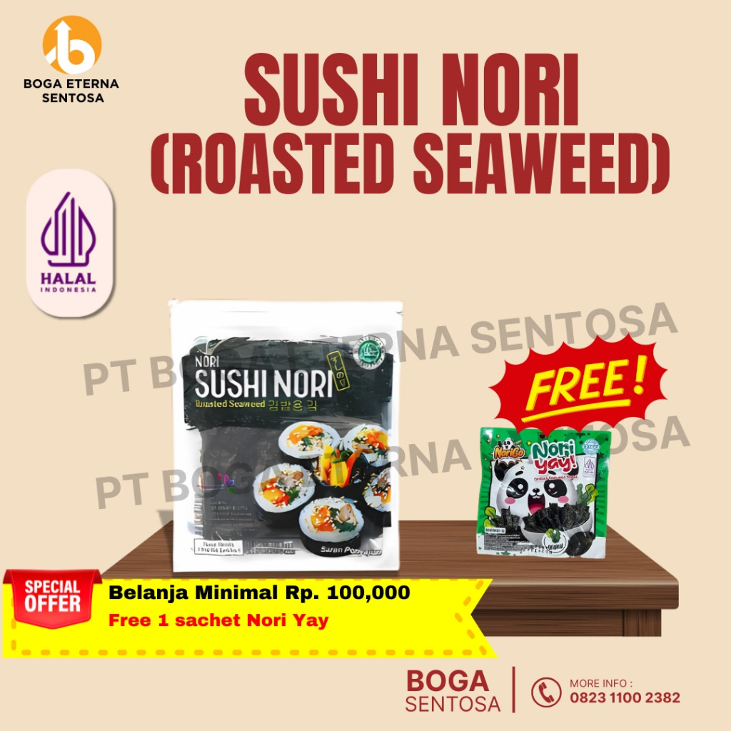 

SUSHI NORI ( Rumput Laut untuk Sushi / Gimbap ) HALAL (PROMO!)