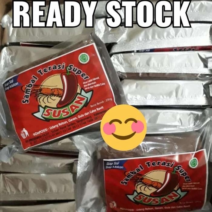 

Sambel Terasi Super (Matang Siap diMakan) Merk Susan Makanan Khas Kalimantan Barat. Terasi Matang