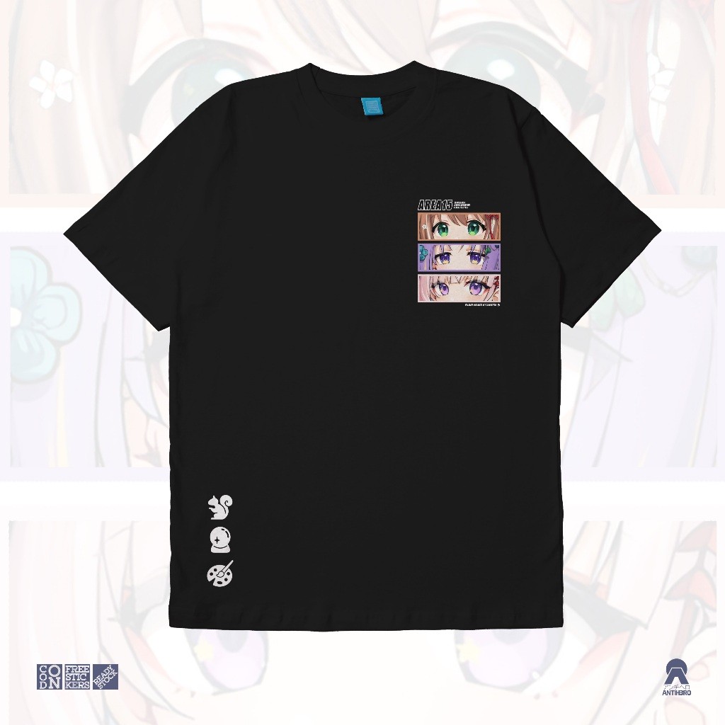Risu Moona Iofi Area 15 Hololive Gen 1 Holo ID Baju Kaos Vtuber Streamer Cloth