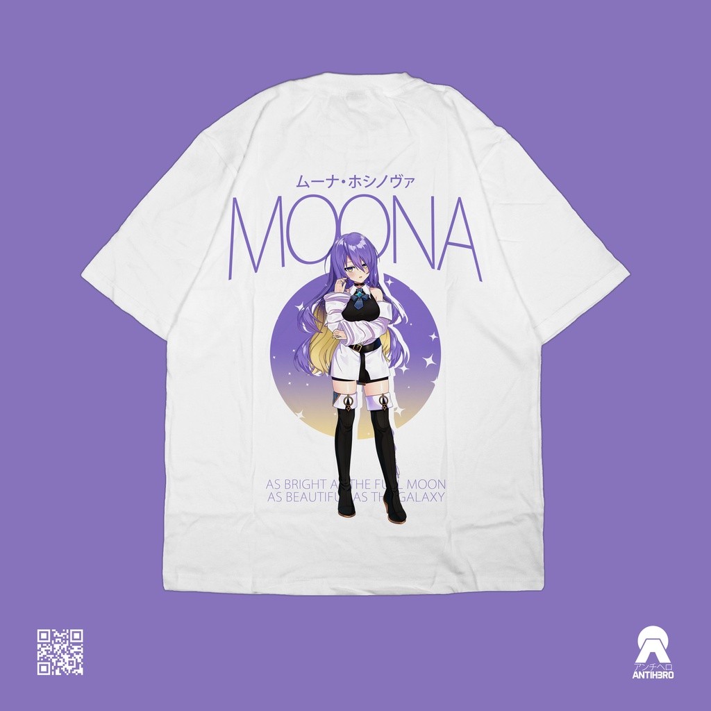 Moona Hoshinova ch Moonafic Dewi Bulan Hololive Indonesia Area 15 Holo ID Kaos Anime Vtuber Cloth