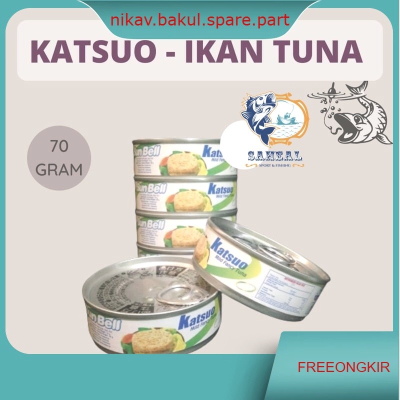 Umpan Pancing Tuna Kaleng Sunbell Katsuo 70gr / Umpan Deho Kecil