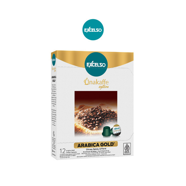 

JAMIN MURAH !!!Excelso Unakaffe Arabica Gold 6gr x 12 caps(BISA LANGSUNG ORDER)