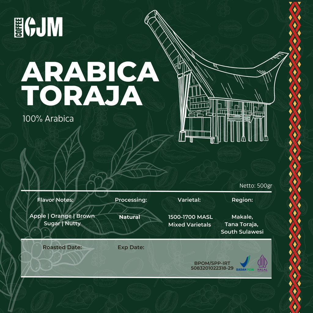 

JAMIN MURAH !!!500Gr Pure Arabika Toraja Natural | CJM Coffee House | Kopi Arabica Premium | Toraja Premium Coffee(BISA LANGSUNG ORDER)