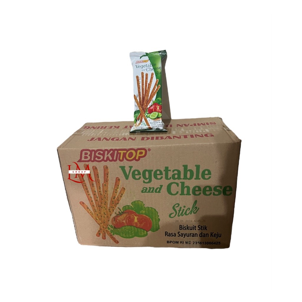 

[1 DUS] Biskitop Biskuit Stick Vegetable and Cheese Stick Isi 40pcs @50gr