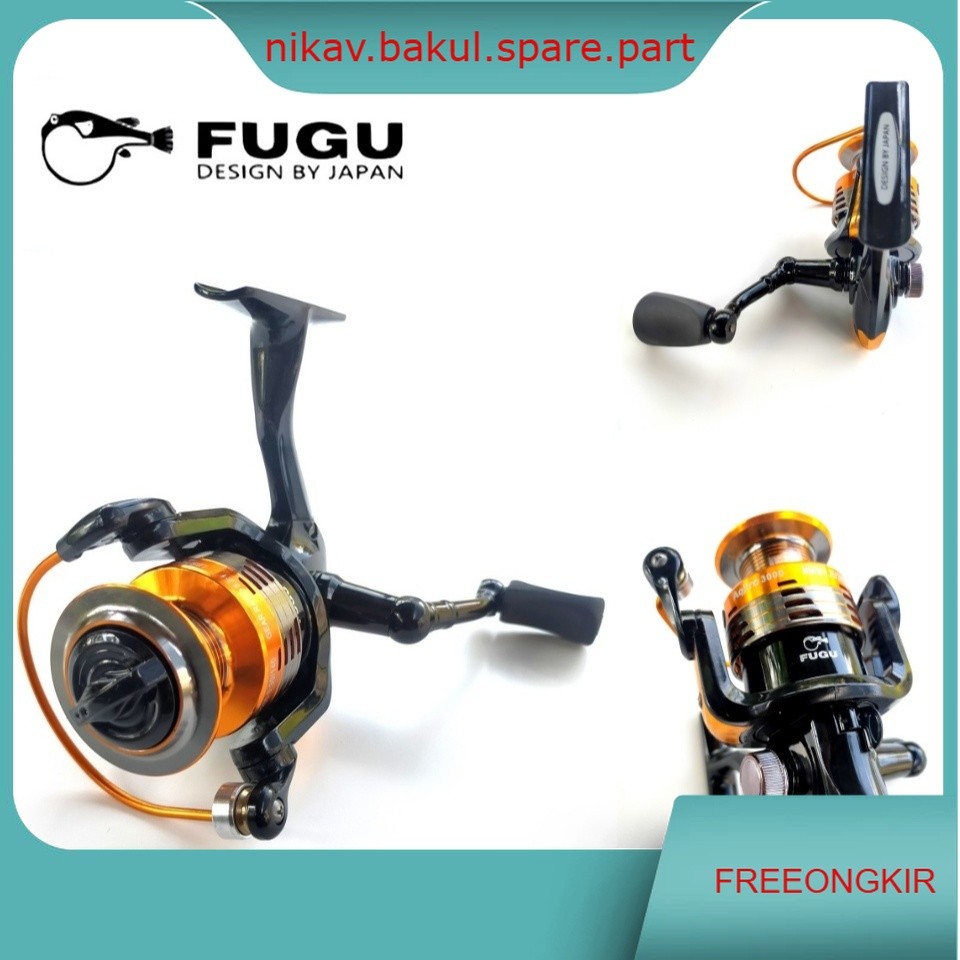 Reel Pancing Fugu Aojiro 1000 - 6000 10 Ball Bearing  Almunium Spool