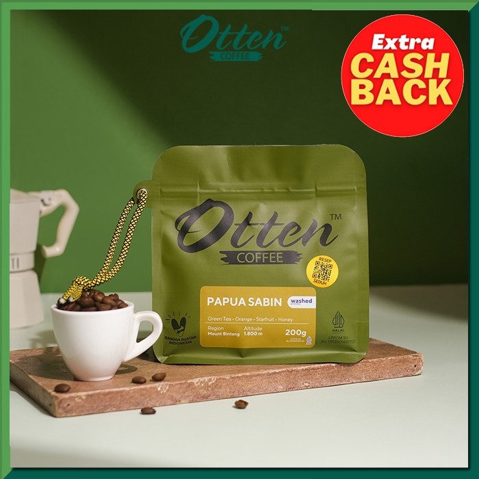 

JAMIN MURAH !!!Kopi Arabica Papua Sabin 200g - Biji / Bubuk Kopi Otten Coffee(BISA LANGSUNG ORDER)