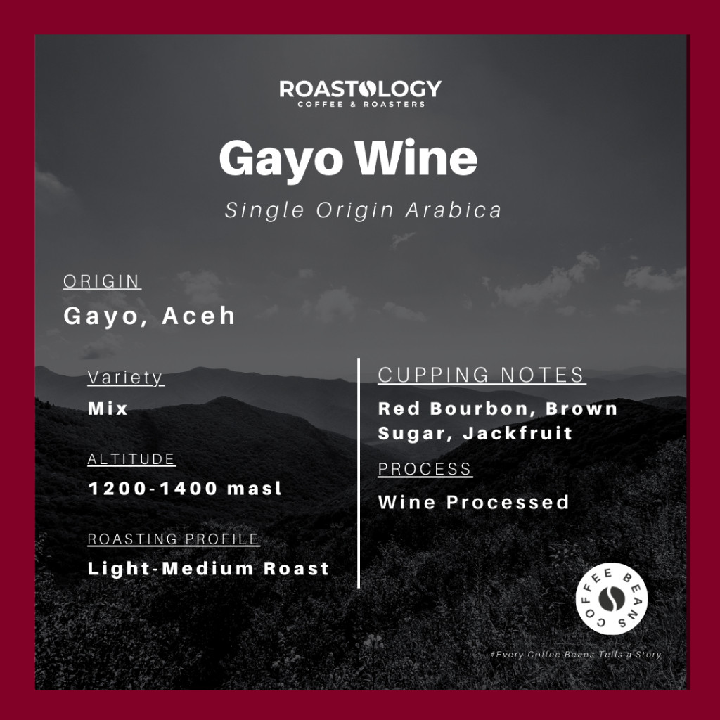 

JAMIN MURAH !!!Gayo Wine Specialty Coffee 200 gram ROASTOLOGY(BISA LANGSUNG ORDER)