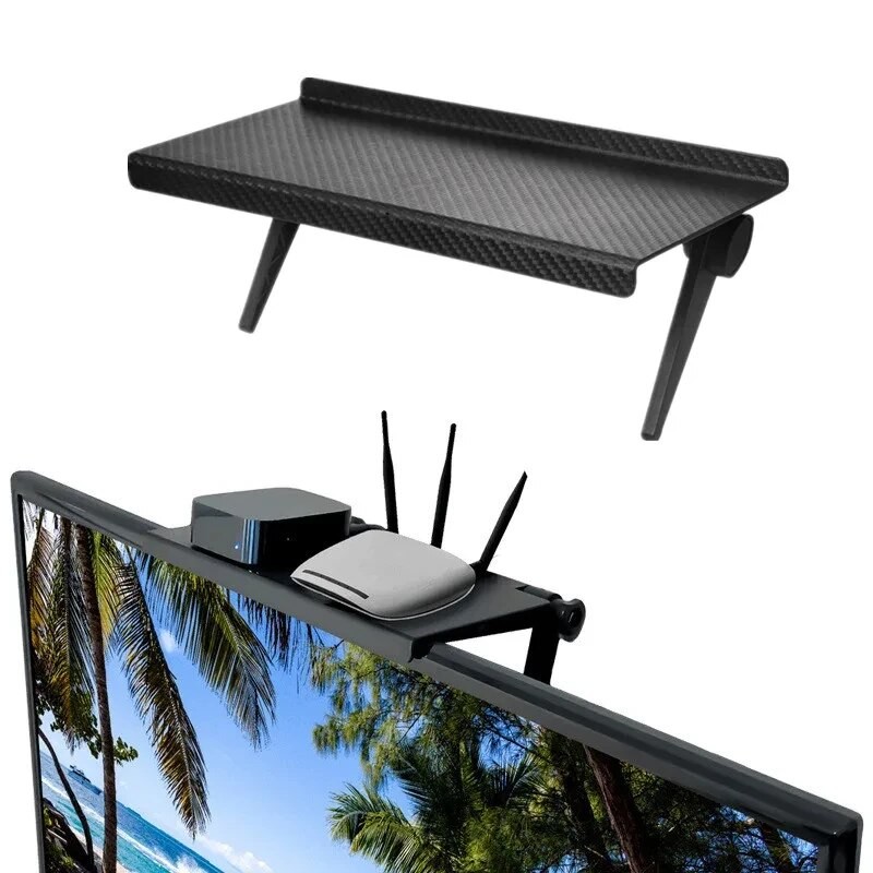 1PC Hot Selling Computer and TV Screen Storage Rack Wireless Router Set-top Box Rack No Perforated S