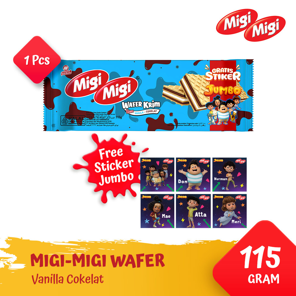 

Migi Migi Wafer Krim 115gr - Vanilla Cokelat