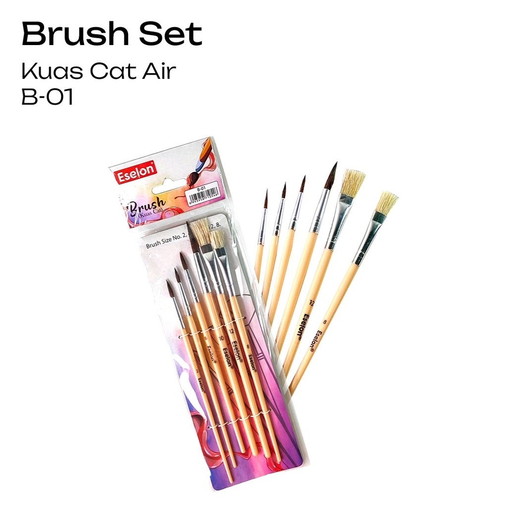 

Kuas Lukis Cat Air Set Eselon / 1pack kuas cat air arcylic B-01