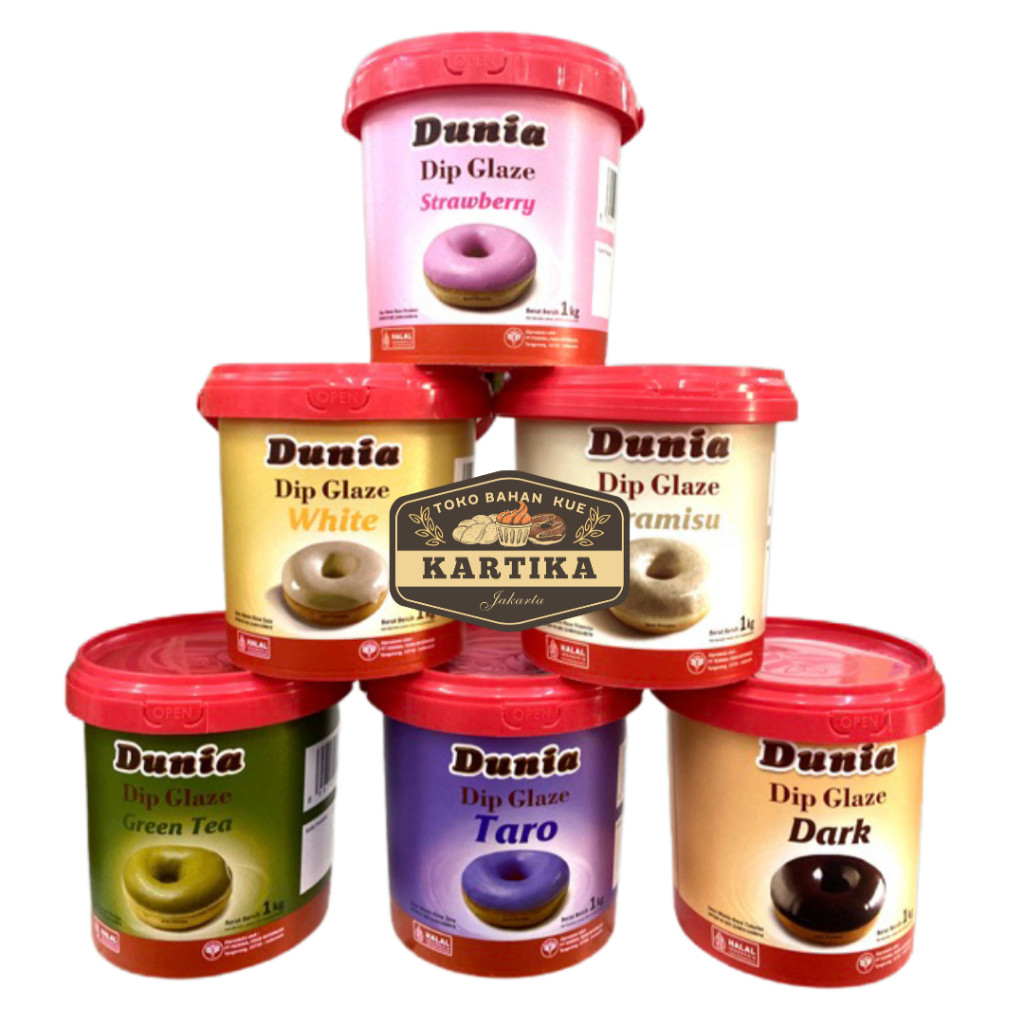 

Dunia Dip Glaze Eco 1kg All Variant Topping Donut Aneka Rasa