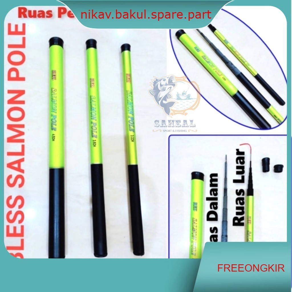 Joran tegek Bless salmon pole Ruas Pendek