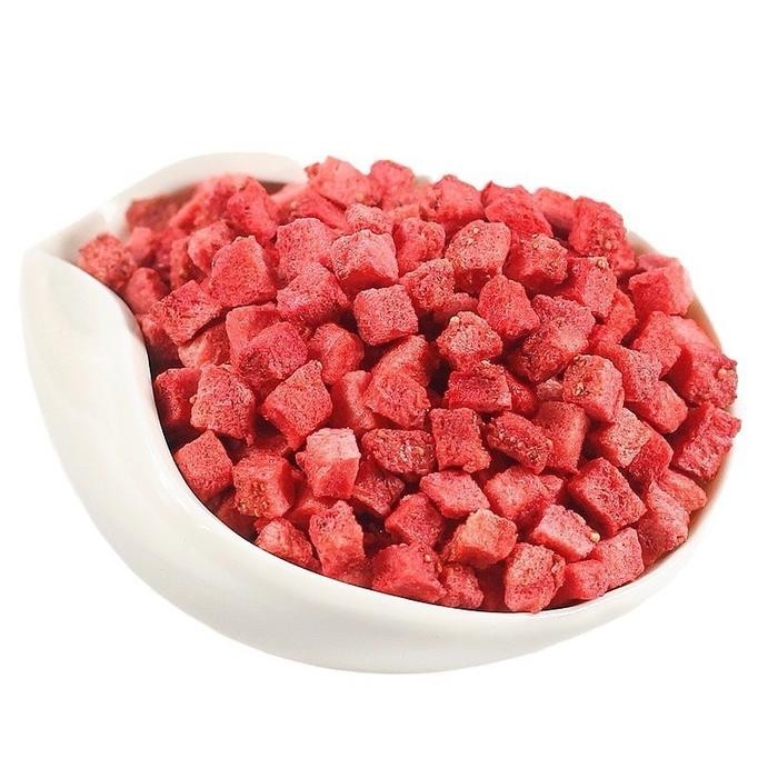 

Sale casheli Strawberry Crispy Freeze-dried Strawberry Dadu Kering Snacks Camilan Food Manis Fruit snacks Chips - 50g Terlaris