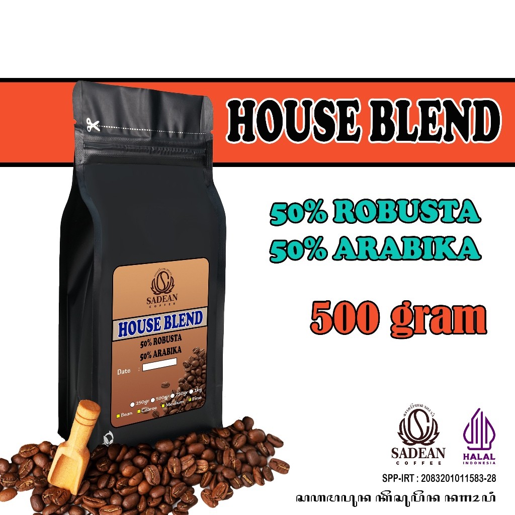 

JAMIN MURAH !!!House Blend 50% Arabika 50% Robusta For Espresso Kopi Susu 500g / Espresso Blend / Kopi Espresso / Kopi Susu(BISA LANGSUNG ORDER)