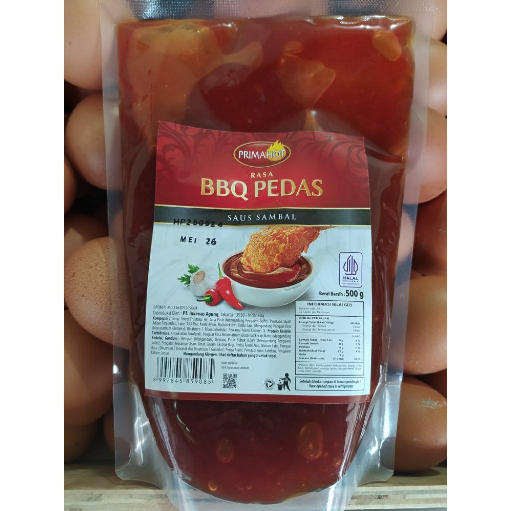 

Saus Barbeque Hot Prima Agung Saus BBQ Hot 500gr