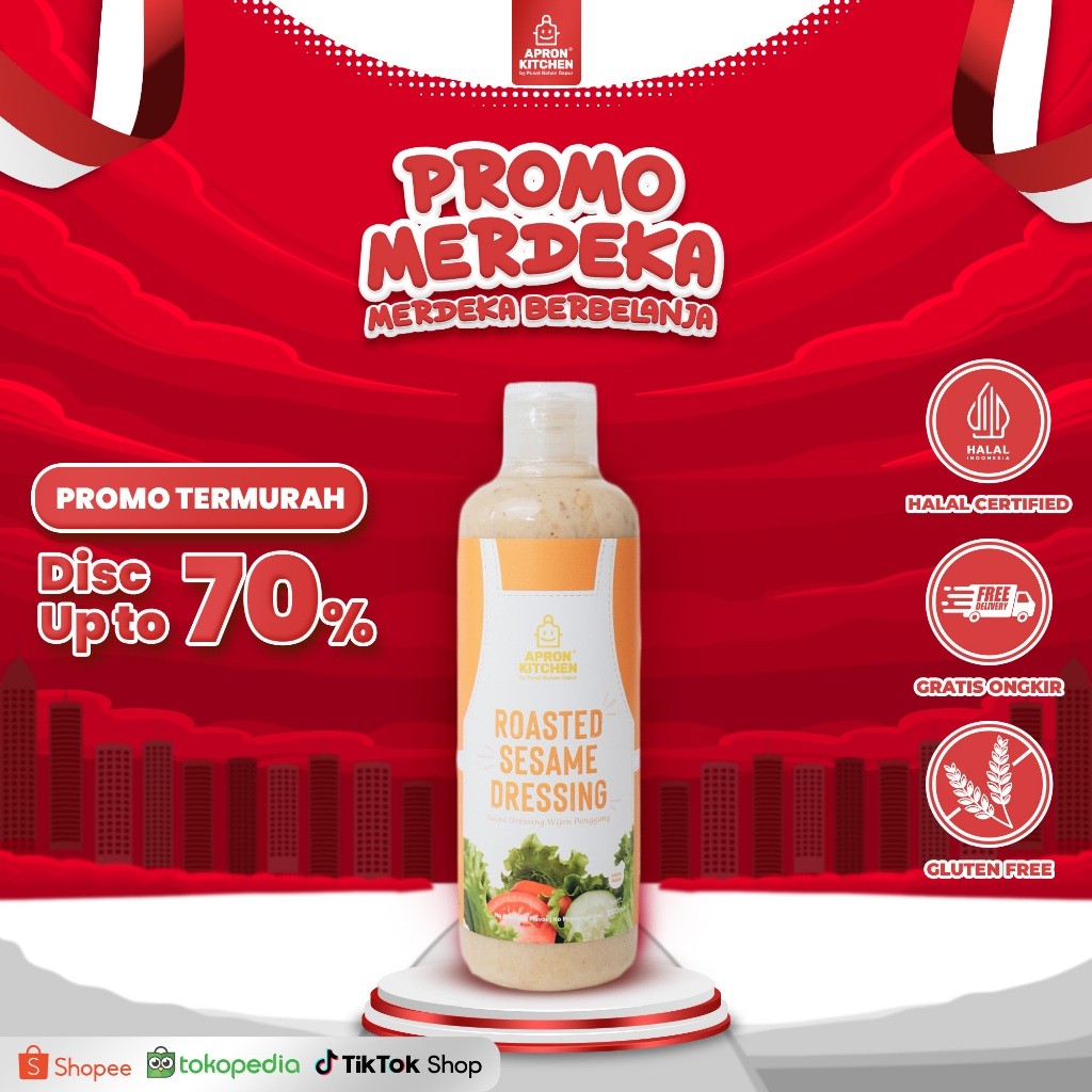 

Apron Kitchen Roasted Sesame Saus Dressing Salad Wijen Sangrai 250ML