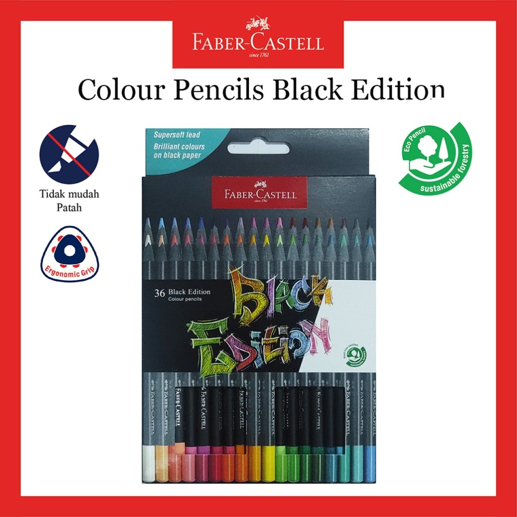 

Pensil Warna Faber Castell Black Edition 36 Warna / Black Edition Colour Pencil Set 36